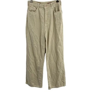 Anthropologie Pilcro Pant 27 Wide Leg Light Tan Cotton Lyocell - Picture 1 of 7