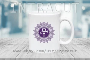 Prince Rogers Nelson Liebessymbol lila Lotus Mandala Keramik Kaffeebecher 11oz - Bild 1 von 2