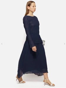 Jigsaw Gauze Viscose Ruched Skirt & Top - Blue - Size 18 - BNWT - was £320 - Picture 1 of 16