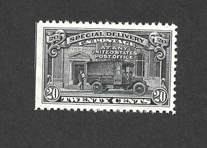 US STAMP E14 BOB 20c  PO Truck SPEC DEL BLACK MINT NH OG STRAIGHT EDGE FREE SHIP - Picture 1 of 1