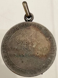 R. AERONAUTICA DIRIGIBILE ITALIA P5 1913 MED. ALLE DAME DI VERONA BANDIERA COMB. - Imagen 1 de 6