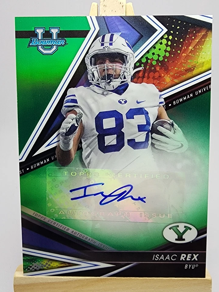 Isaac Rex 2022-23 Bowman's U Best 2022 Autograph Green BA-IR /99 Auto Cougars - Image 1 of 2