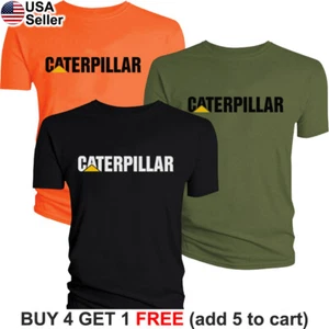 Caterpillar T-Shirt Traktor CAT Logo Ausrüstung Planierraupe Bau Herren BCA06 - Bild 1 von 20