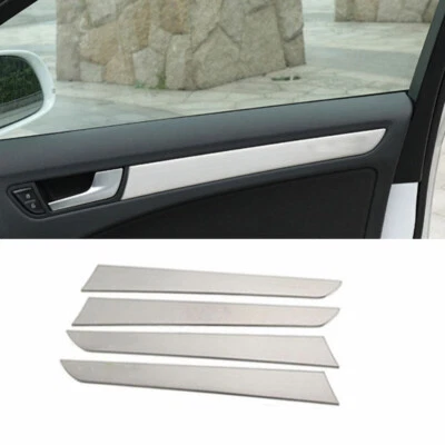 For Audi A4 A5 2009-2016 Silver Titanium Car Inner Door Strip Panel Cover Trim - Image 1 of 4