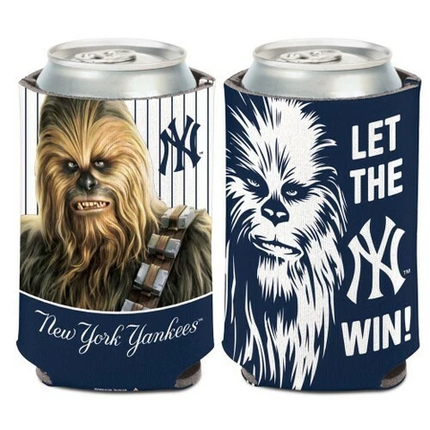 New York Yankees MLB Can Holder Cooler Bottle Sleeve Star Wars Chewbacca Chewy Cover