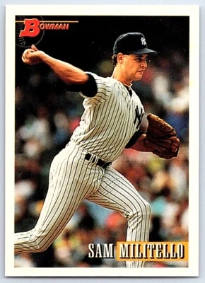 1993 Bowman Sam Militello New York Yankees #243 - Image 1 of 2