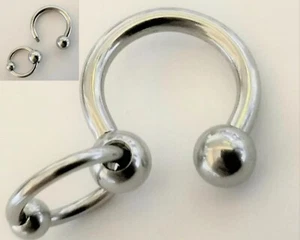 Male Genital Horseshoe Circular Doorknocker Jewelry Hafada Frenum Prince Albert - Picture 1 of 3