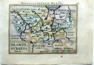 GERMANY BRANDENBURG  c1590 BY ABRAHAM ORTELIUS GENUINE ORIGINAL ENGRAVED MAP - Picture 1 of 3