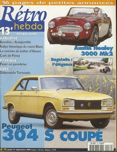 RETRO HEBDO Nr. 76 17.09.1998 Peugeot 304 S Coupe Austin Healey 3000 - Bild 1 von 1