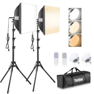 Torjim Softbox Photography Lighting Kit 16'' x 16'' Professional Softbox Ligh... - Picture 1 of 7