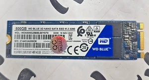 WD Blue 3D NAND 500GB M.2 2280 SATA SSD WDS500G2B0B - Tested - Afbeelding 1 van 2