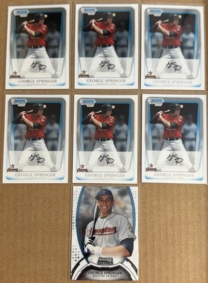 (7) 2011 1st Bowman Chrome & Sterling George Springer RC/PROS Lot! WS HOT!!! - Image 1 of 2