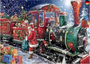 Diamond Painting Weihnachten 5D Diamantbild auf Leinwand, Kristalle zum - Bild 1 von 9