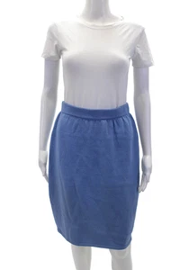 St. John Collection By Marie Gray Womens Pull On Pencil Skirt Blue Wool Size 8 - Picture 1 of 5