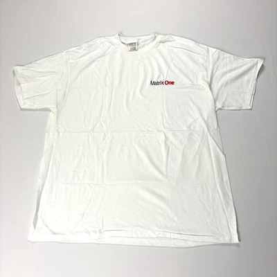 Camiseta De Colección Matrix One Blanca XXL Sin Stock Medical Software Tech Oneita Nueva Foto 1 de 4