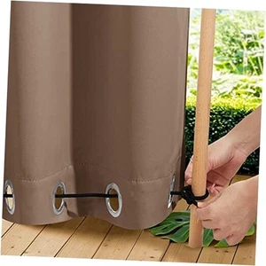 2 Panels Weighted Blackout Curtains Patio Waterproof Outdoor Curtains, - Picture 1 of 7