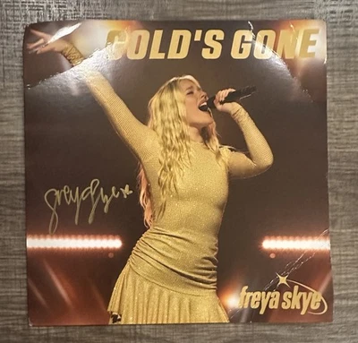 SIGNED GOLD'S GONE vinyl single by Freya Skye, autograph Damaged Cover Foto 1 de 3