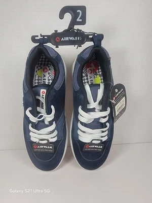 Zapatillas Airwalk Juveniles Talla 2 – Azul Marino – Cuero y Hechas por el Hombre – Con Cordones  Foto 1 de 4