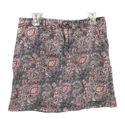 Falda corta Croft & Barrow corte clásico estampado cachemira elástica para mujer 14 bolsillos Foto 1 de 4