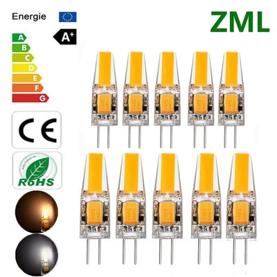 LED COB 12V AC/DC 3W 6W Light G4 Dimmable Bulb White/Warm - Image 1 of 4