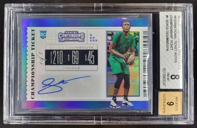 2019-20 Panini Contenders DP Sekou Doumbouya Championship 1/1 Auto RC BGS 8 WN2 - Image 1 of 2