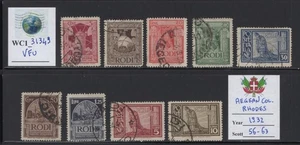 WC1_31349. AEGEAN COL.: ISL. RODI. 1932 ROYAL VISIT set. Sc.55-63. Used - Picture 1 of 1