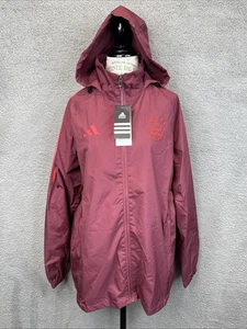 Adidas FC Bayern Munich  Full Zip Windbreaker Jacket Light Plum Women’s 2Xl NWT - Picture 1 of 19