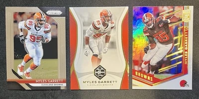 Lote (3) MYLES GARRETT 2º Año 2018 Prizm Elite Refractor Cleveland Browns Foto 1 de 2