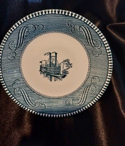 Vintage Currier & Ives Low Water Riverboat Saucer - Picture 1 of 2