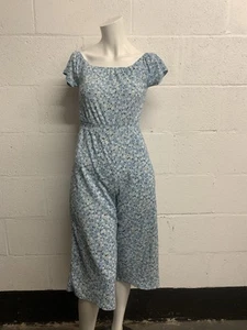 Girls New Look Blue Flower Print Jumpsuit age 10-11 Yrs - Picture 1 of 5