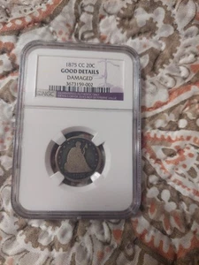 1875-CC Twenty-Cent Piece NGC GOOD Details - Carson City Twenty Cent Piece - Picture 1 of 2