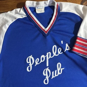Vintage Majestic Athletic Jersey Men *XL People's Pub Bangor PA USA Made 70s 80s - Picture 1 of 7