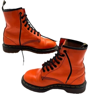 DR. MARTENS ORANGE LEDER GRÖSSE 4 UK HERGESTELLT IN ENGLAND SELTEN VINTAGE UNISEX kostenloser Versand - Bild 1 von 6