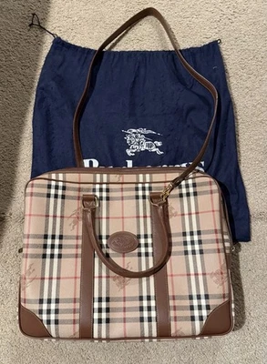 Burberry Business Bag Briefcase Nova Check PVC Leather Authentic - Image 1 of 4