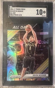 Panini Prizm Devin Booker 2016-17 All Day Gold Prizm/10 SGC 10 GEM SSP Suns - Imagen 1 de 3