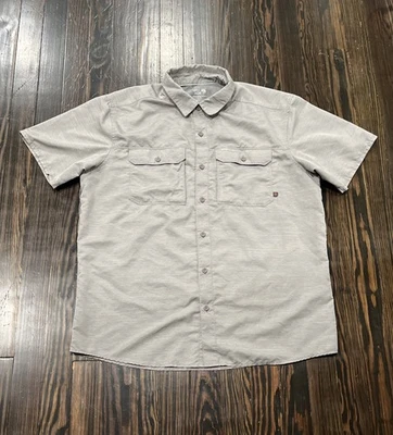 Mountain Hard Wear Short Sleeve Button Up Shirt Men’s Large Gray Polyester  - Image 1 of 4