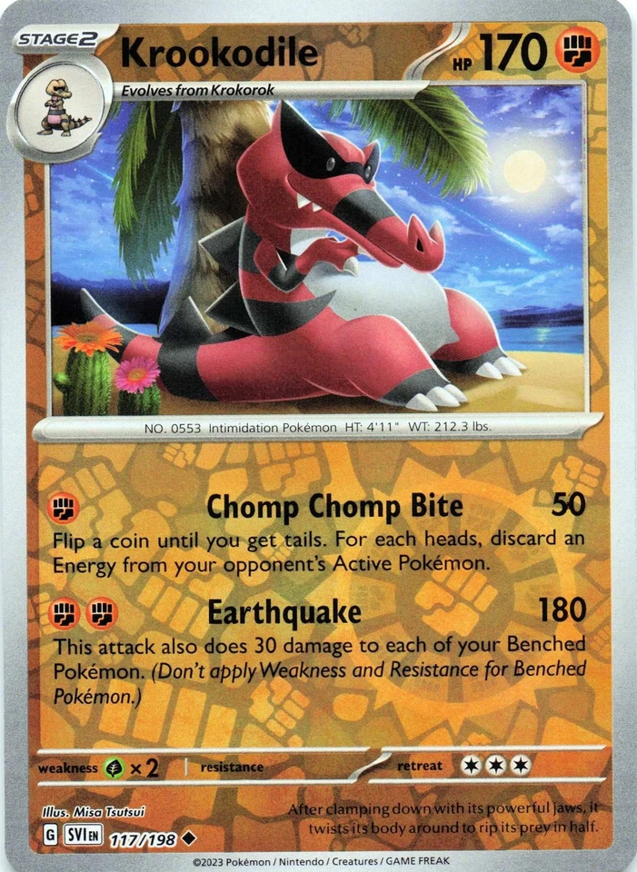 Krookodile 117/198 - REVERSE HOLO - SV01: Scarlet & Violet Base Set - NM - Image 1 of 2