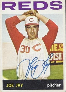 JOE JAY CINCINATTI REDS 1964 TOPPS SIGNED AUTOGRAPH CARD W/COA - Picture 1 of 1