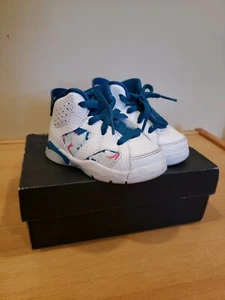 Girls' Nike Air Jordan VI 6 Green Abyss 2019 Retro TD Toddler 645127-153 sz 5C - Picture 1 of 12