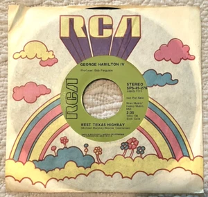 GEORGE HAMILTON IV - West Texas Highway (7" 45 DJ Promo Mono/Stereo) NM Vinyl - Picture 1 of 2
