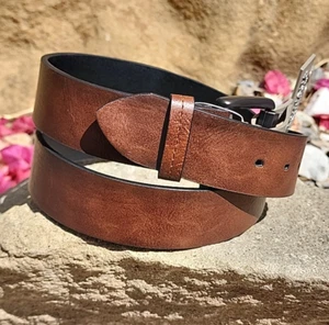 Crown Vintage Roller Men's Belt Size MEDIUM 34-36 Brown - Picture 1 of 11