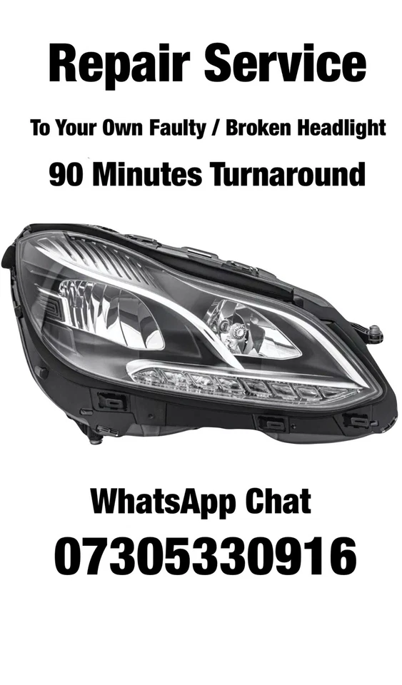 Mercedes E Class E220 W212 2013 To 2016 LED Headlight Repair Service - Image 1 of 1