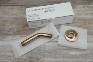 Delta U4993-CZ Wall Mounted Shower Arm and Flange, Champagne Bronze - Picture 1 of 3