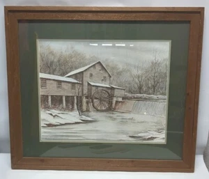 Alte Mühle Taubenschmiede Tennessee Winterzeit signiert Paul W. Brown 493/1250 - Bild 1 von 10