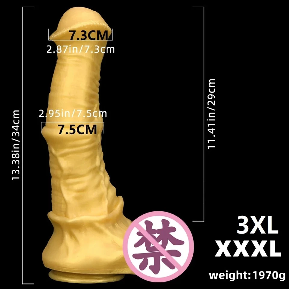 Consolador S/M/L/XL/XXL/XXXL Empuje Grande Vaginal Anal Plug Masturbadores Consolador Suave Grande Foto 1 de 4