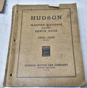 1930-1939 HUDSON MASTER CHASSIS PARTS CATALOG  / ORIGINAL PARTS BOOK 38 37 36 35 - Bild 1 von 2