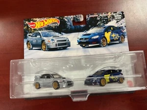 Paquete de 2 Hot Wheels Premium Car Culture Subaru Impreza WRX - '16 Subaru WRX STI - Imagen 1 de 5