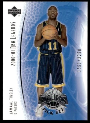 2000-01 Upper Deck Legends Jamaal Tinsley 1551/3250 Indiana Pacers #106 - Image 1 of 2