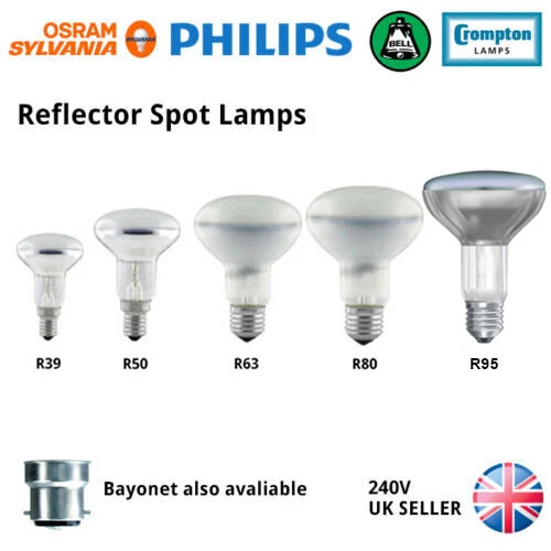 Reflector Spot Lamp Dimmable Light Bulb - 240V R39 R50 R63 R64 R80 R95 - Image 1 of 1