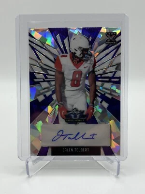 2022 Leaf Valiant Crystal Purple Rookie Jalen Tolbert /10 BA-JT1 - Image 1 of 2